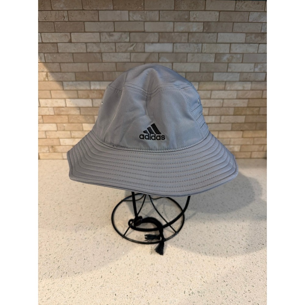 Adidas AeroReady Gray Wide Brim Bucket Hat Outdoor Sun Hat Unisex